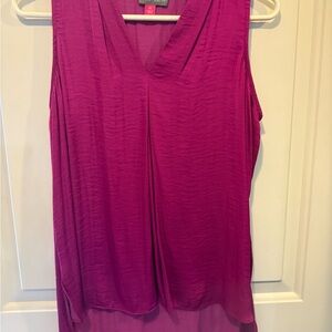Vince Camuto Vibrant Pink V-Neck Blouse